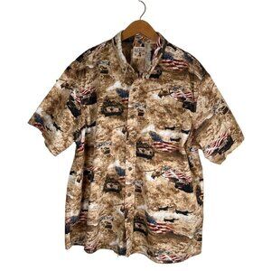 Red Head Brand Co. Mens 2 XL Shirt USA Patriotic‎ Military Camo Durable Cotton